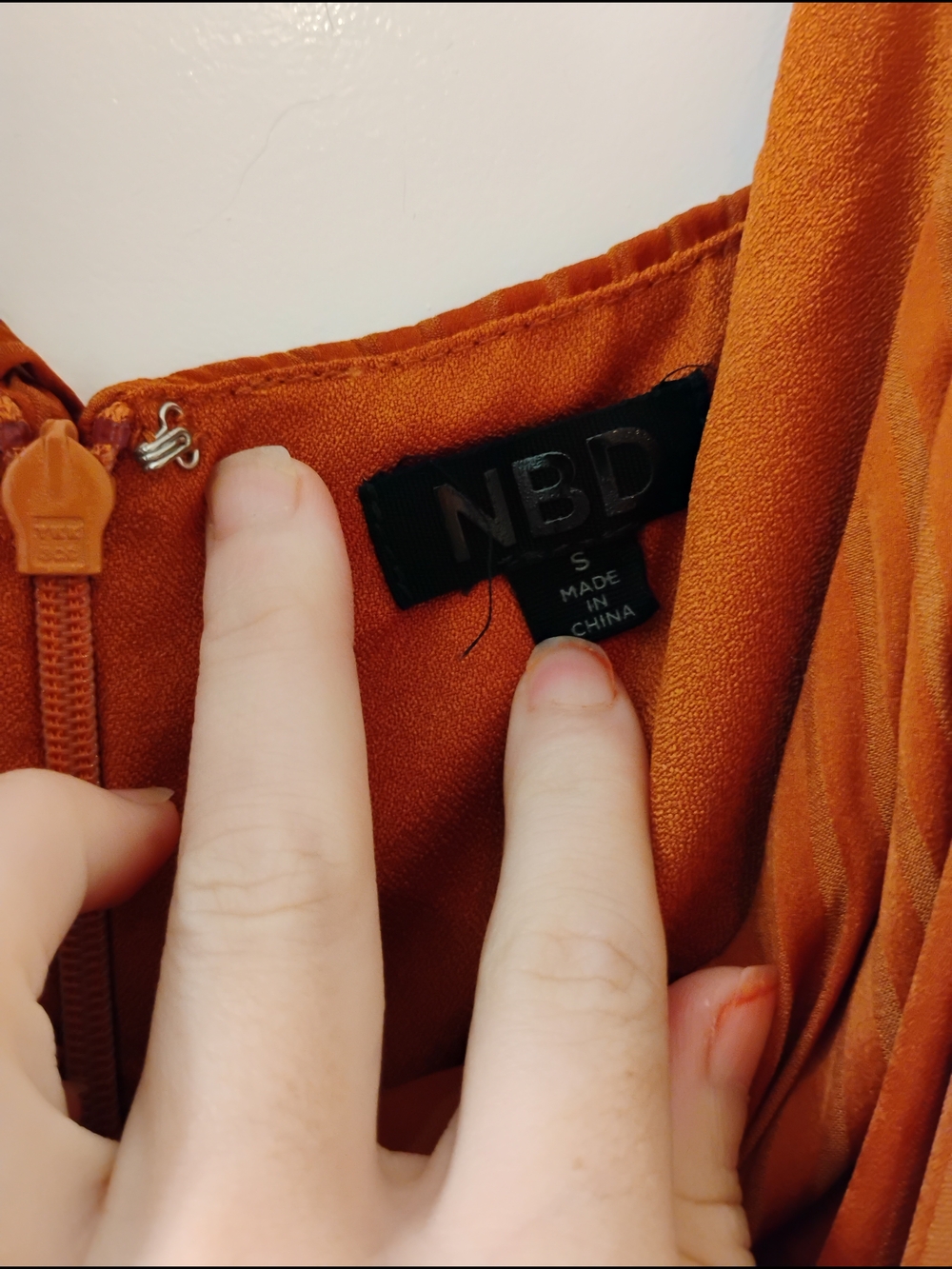 NBD Ruffle Dress in Rust Orange - Picture 2 of 4